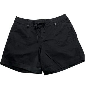 Venezia Black Cotton Shorts Size 16